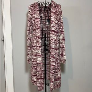 Hooded Knit Cardigan with pockets